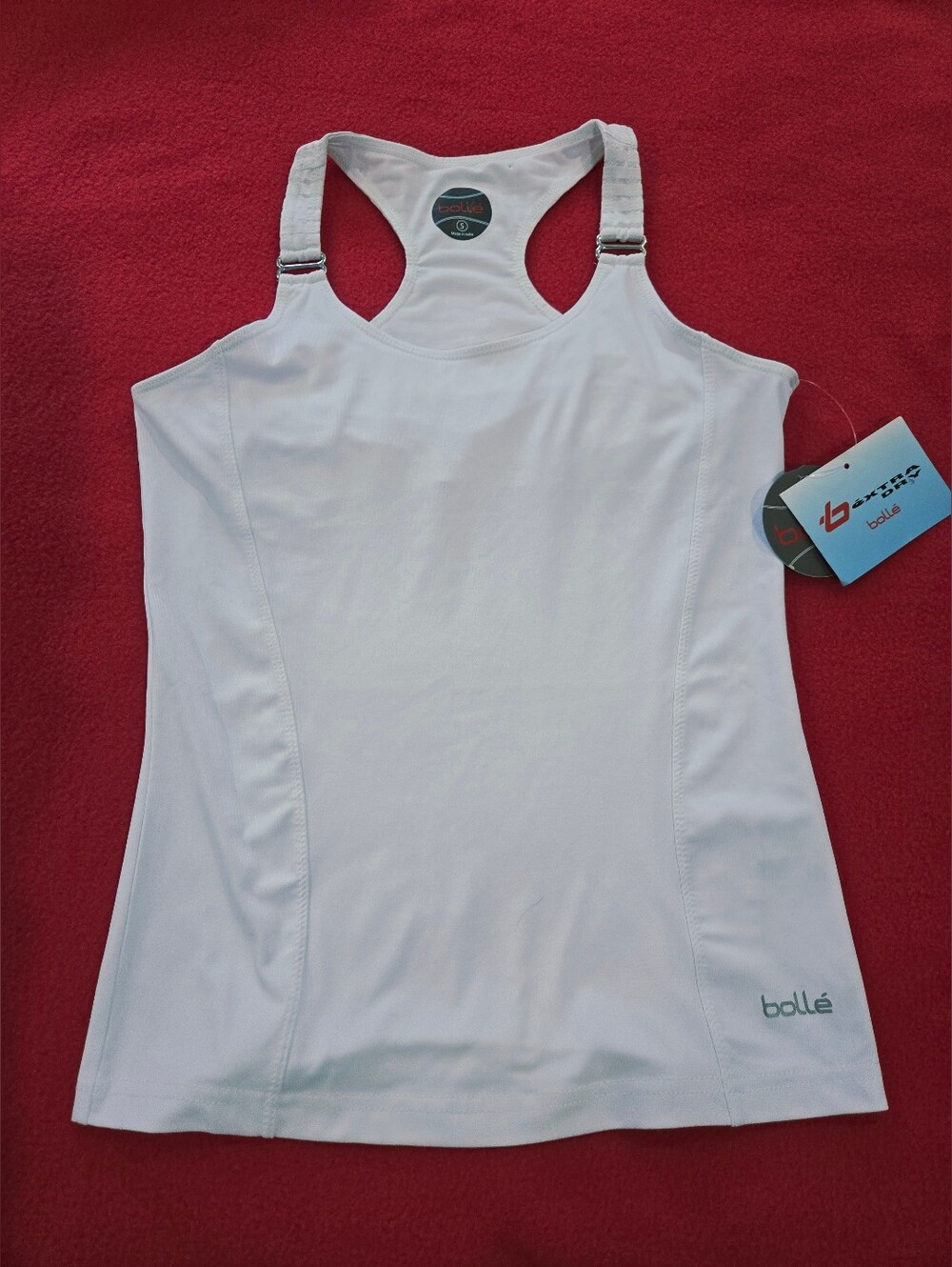 Bollé Athletic Tank Top White Small with Built-in Maximum NEW